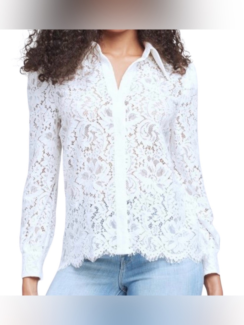 L’Agence Jenica Lace Blouse | Ivory | Size XS | NWOT